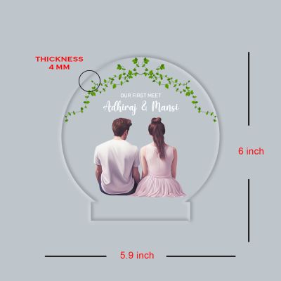 Personalized Couple Name Led Night Lamp with Warm White Light Gift for Wife, Girlfriend, Husband, Boyfriend Anniversary Gift Valentine Day Gift Custom Couple Lamp